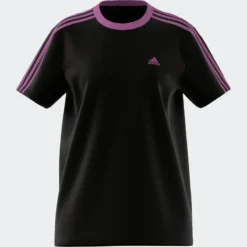 Camiseta Fitness Soft Training Adidas Mujer Negro Lila 7 Camiseta Fitness Soft Training Adidas Mujer Negro Lila -Fitness cardio Ventas camiseta fitness soft training adidas mujer negro lila 2