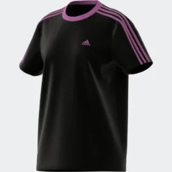 Camiseta Fitness Soft Training Adidas Mujer Negro Lila