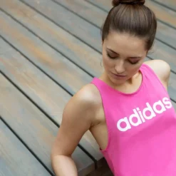 Camiseta Fitness Tirantes Adidas Mujer Rosa -Fitness cardio Ventas camiseta fitness tirantes adidas mujer rosa 2