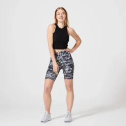 Domyos Camiseta Fitness Tirantes Crop Top Canalé 520 Mujer Negro -Fitness cardio Ventas camiseta fitness tirantes crop top canale 520 mujer negro 2