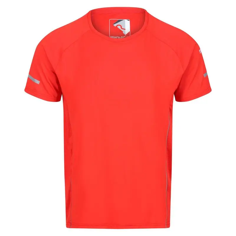 Regatta Camiseta Highton Pro Logotipo Para Hombre Rojo Fuego 3 Regatta Camiseta Highton Pro Logotipo Para Hombre Rojo Fuego