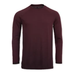 KIMJALY Camiseta Hombre Burdeos Sin Costuras Manga Larga -Fitness cardio Ventas camiseta hombre burdeos sin costuras manga larga 4