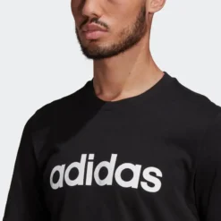 Camiseta Manga Corta Adidas Fitness Linear Negro -Fitness cardio Ventas camiseta manga corta adidas fitness linear negro 3