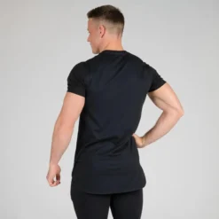 Camiseta Manga Corta Hombre Musculación Domyos Chest Day Negra -Fitness cardio Ventas camiseta manga corta hombre musculacion domyos chest day negra 4