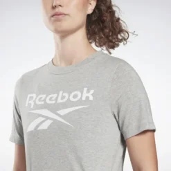 Camiseta Manga Corta Mujer Reebok Identity Gris -Fitness cardio Ventas camiseta manga corta mujer reebok identity gris 4