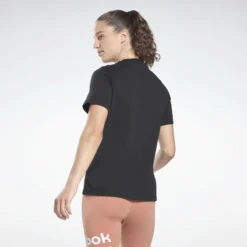 Camiseta Manga Corta Mujer Reebok Identity Negro -Fitness cardio Ventas camiseta manga corta mujer reebok identity negro 8