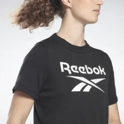 Camiseta Manga Corta Mujer Reebok Identity Negro -Fitness cardio Ventas camiseta manga corta mujer reebok identity negro 9