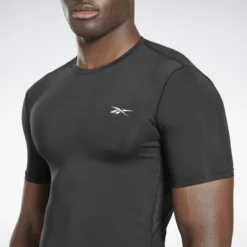 Camiseta Manga Corta Speedwick Hombre Reebok Workout Ready Compression Negro -Fitness cardio Ventas camiseta manga corta speedwick hombre reebok workout ready compression negro 4