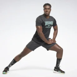 Camiseta Manga Corta Speedwick Hombre Reebok Workout Ready Graphic Negro -Fitness cardio Ventas camiseta manga corta speedwick hombre reebok workout ready graphic negro 2