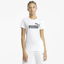 Camiseta Mujer PUMA Essentials Logo Blanco -Fitness cardio Ventas camiseta mujer puma essentials logo blanco 2