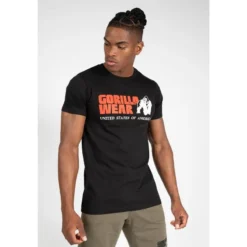 Camiseta Musculación Manga Corta Algodón Hombre GORILLA WEAR Classic Negro -Fitness cardio Ventas camiseta musculacion manga corta algodon hombre gorilla wear classic negro 3