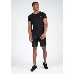 Camiseta Musculación Manga Corta Algodón Hombre GORILLA WEAR York Negro -Fitness cardio Ventas camiseta musculacion manga corta algodon hombre gorilla wear york negro 2