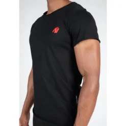 Camiseta Musculación Manga Corta Algodón Hombre GORILLA WEAR York Negro -Fitness cardio Ventas camiseta musculacion manga corta algodon hombre gorilla wear york negro 3