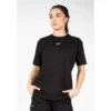 Camiseta Musculación Manga Corta Algodón Mujer GORILLA WEAR Bixby Negro -Fitness cardio Ventas camiseta musculacion manga corta algodon mujer gorilla wear bixby negro