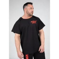 Camiseta Musculación Manga Corta Hombre GORILLA WEAR Agustine Old School Marrón -Fitness cardio Ventas camiseta musculacion manga corta hombre gorilla wear agustine old school negro