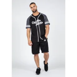 Camiseta Musculación Manga Corta Hombre GORILLA WEAR Béisbol 82 Negro -Fitness cardio Ventas camiseta musculacion manga corta hombre gorilla wear beisbol 82 negro 2