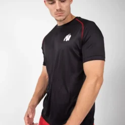 Camiseta Musculación Manga Corta Hombre GORILLA WEAR Performance Negro Rojo 11 Camiseta Musculación Manga Corta Hombre GORILLA WEAR Performance Negro Rojo -Fitness cardio Ventas camiseta musculacion manga corta hombre gorilla wear performance negro rojo 8
