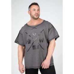 Camiseta Musculación Manga Corta Hombre GORILLA WEAR Sheldon Negro -Fitness cardio Ventas camiseta musculacion manga corta hombre gorilla wear sheldon gris