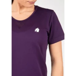 Camiseta Musculación Manga Corta Mujer GORILLA WEAR Neiro Morado -Fitness cardio Ventas camiseta musculacion manga corta mujer gorilla wear neiro morado 4