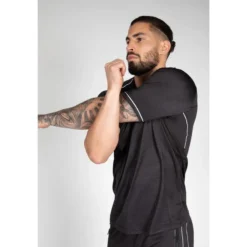 Camiseta Musculación Manga Corta Poliéster Hombre GORILLA WEAR Fremont Negro -Fitness cardio Ventas camiseta musculacion manga corta poliester hombre gorilla wear fremont negro 3