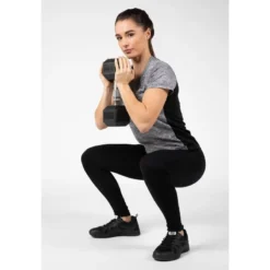 Camiseta Musculación Manga Corta Poliéster Mujer GORILLA WEAR Monetta Gris 11 Camiseta Musculación Manga Corta Poliéster Mujer GORILLA WEAR Monetta Gris -Fitness cardio Ventas camiseta musculacion manga corta poliester mujer gorilla wear monetta gris 3