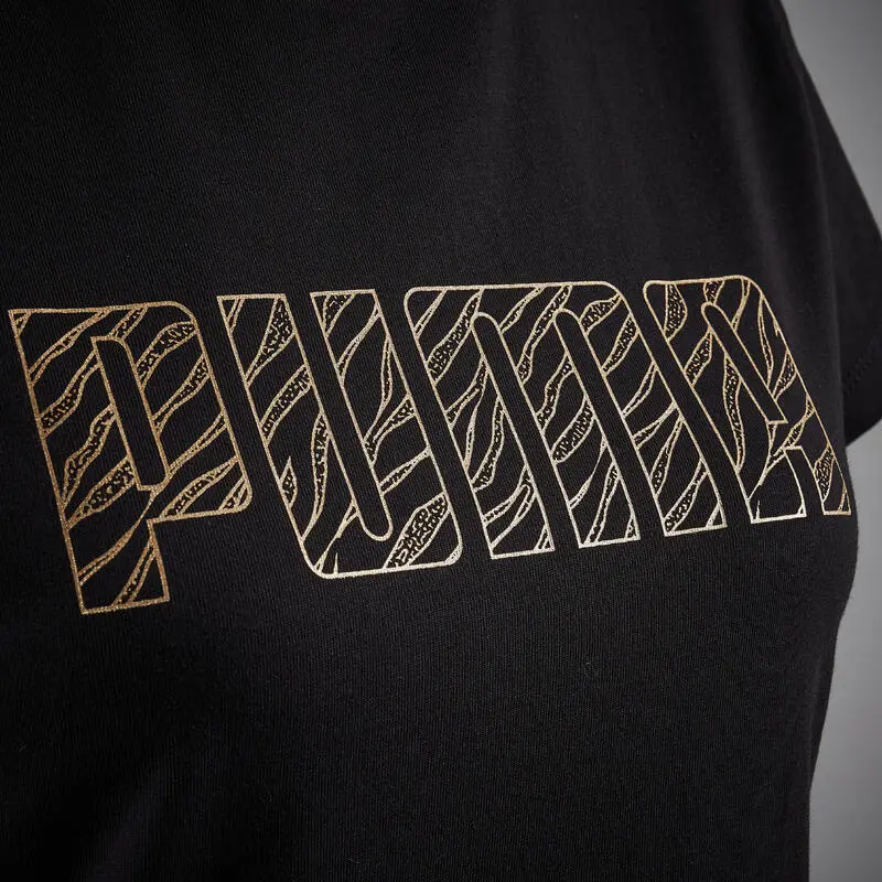 Camiseta Puma Negro Dorado 6 Camiseta Puma Negro Dorado - Imagen 4