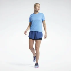 Camiseta Running Manga Corta Speedwick Mujer Reebok Azul -Fitness cardio Ventas camiseta running manga corta speedwick mujer reebok azul 3