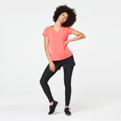 Kalenji Camiseta Running Manga Corta Transpirable Mujer Dry Rosa -Fitness cardio Ventas camiseta running manga corta transpirable mujer dry rosa 2