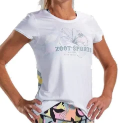 Camiseta Running Manga Corta Transpirable Mujer ZOOT LTD TEE Blanco