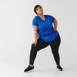 Kalenji Camiseta Running Manga Corta Transpirable Talla Grande Mujer Dry Azul -Fitness cardio Ventas camiseta running manga corta transpirable talla grande mujer dry azul 2