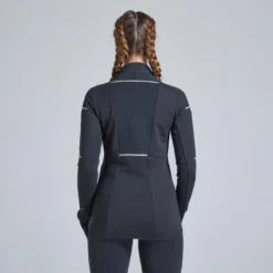 Camiseta Running Manga Larga Cremallera Mujer Kiprun Warm Negro Coral -Fitness cardio Ventas camiseta running manga larga cremallera mujer kiprun warm negro coral 2