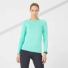 Camiseta Running Térmica Transpirable Mujer Kiprun Skincare Turquesa 2 Camiseta Running Térmica Transpirable Mujer Kiprun Skincare Turquesa -Fitness cardio Ventas camiseta running termica transpirable mujer kiprun skincare turquesa
