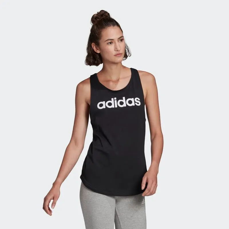Camiseta Sin Mangas Fitness Linear Adidas Mujer Negro 7 Camiseta Sin Mangas Fitness Linear Adidas Mujer Negro - Imagen 5