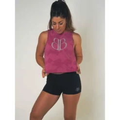 Camiseta Sin Mangas Mujer Banbroken Mico Rojo -Fitness cardio Ventas camiseta sin mangas mujer banbroken mico rojo 4