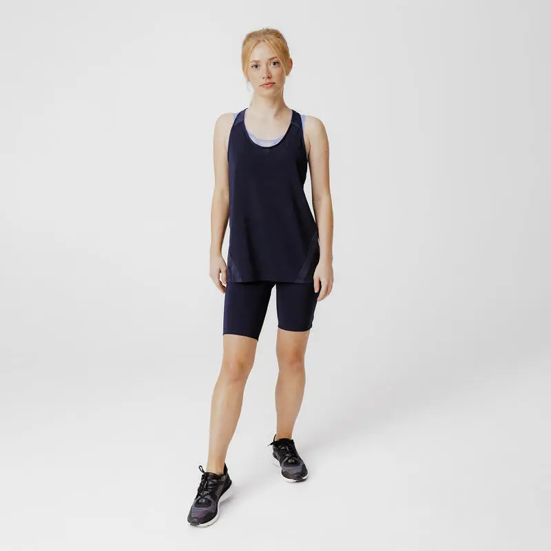 Kalenji Camiseta Sin Mangas Running Light Mujer Azul Oscuro Ligera 5 Kalenji Camiseta Sin Mangas Running Light Mujer Azul Oscuro Ligera - Imagen 3