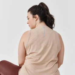 Kalenji Camiseta Sin Mangas Transpirable Running Mujer - Soft Beige -Fitness cardio Ventas camiseta sin mangas transpirable running mujer soft beige 2