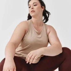 Kalenji Camiseta Sin Mangas Transpirable Running Mujer - Soft Beige -Fitness cardio Ventas camiseta sin mangas transpirable running mujer soft beige 3