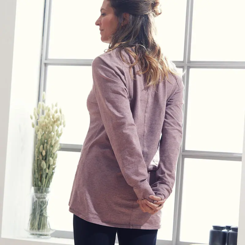 Camiseta Yoga Manga Larga Mujer Kimjaly Ciruela Ecodiseñada 5 Camiseta Yoga Manga Larga Mujer Kimjaly Ciruela Ecodiseñada - Imagen 3