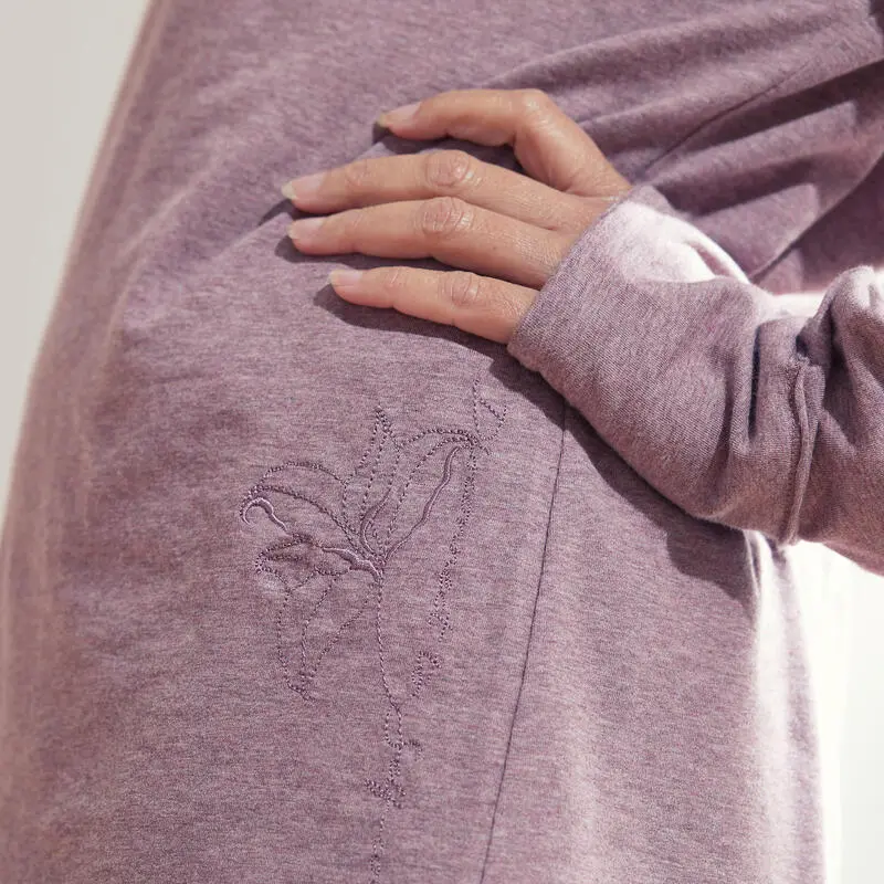 Camiseta Yoga Manga Larga Mujer Kimjaly Ciruela Ecodiseñada 6 Camiseta Yoga Manga Larga Mujer Kimjaly Ciruela Ecodiseñada - Imagen 4