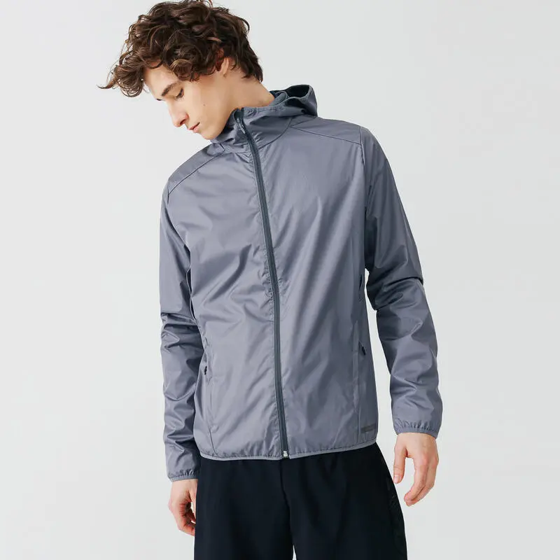 Chaqueta Cortavientos Running Hombre Perlante Kalenji Run Rain Gris 3 Chaqueta Cortavientos Running Hombre Perlante Kalenji Run Rain Gris