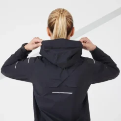 CHAQUETA DE RUNNING MUJER IMPERMEABLE CORTAVIENTO - KIPRUN RAIN+ NEGRO -Fitness cardio Ventas chaqueta de running mujer impermeable cortaviento kiprun rain negro 3