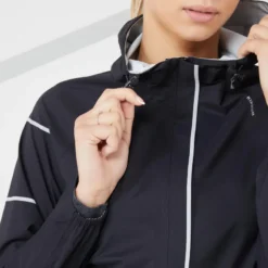 CHAQUETA DE RUNNING MUJER IMPERMEABLE CORTAVIENTO - KIPRUN RAIN+ NEGRO -Fitness cardio Ventas chaqueta de running mujer impermeable cortaviento kiprun rain negro 4