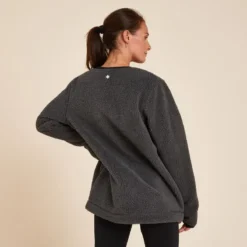 KIMJALY CHAQUETA M SHERPA YOGA GRIS OSCURO -Fitness cardio Ventas chaqueta m sherpa yoga gris oscuro 3