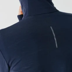 Kalenji Chaqueta Running Mujer Capucha Warm Azul Oscuro -Fitness cardio Ventas chaqueta running mujer capucha warm azul oscuro 4