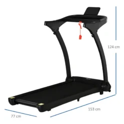 Cinta De Correr Plegable Con 12 Programas HOMCOM 153x77x124 Cm Negro 9 Cinta De Correr Plegable Con 12 Programas HOMCOM 153x77x124 Cm Negro -Fitness cardio Ventas cinta de correr plegable con 12 programas homcom 153x77x124 cm negro 2