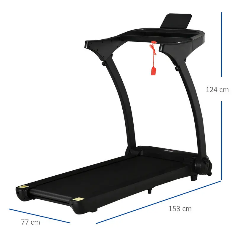 Cinta De Correr Plegable Con 12 Programas HOMCOM 153x77x124 Cm Negro 5 Cinta De Correr Plegable Con 12 Programas HOMCOM 153x77x124 Cm Negro - Imagen 3