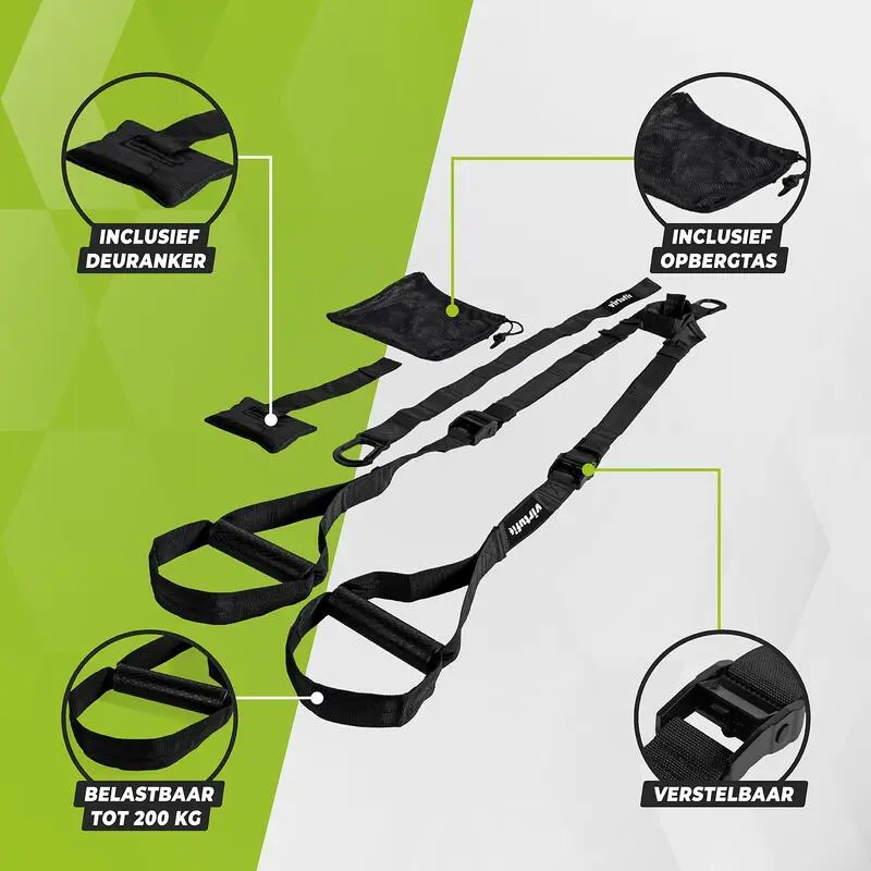 Virtufit Correas De Suspensión - Negro - Pro Con Bolsa De Almacenamiento 6 Virtufit Correas De Suspensión - Negro - Pro Con Bolsa De Almacenamiento - Imagen 4