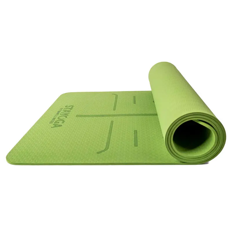 STAYOGA Esterilla De Yoga Antideslizante Alineaciones TPE Verde (Ecofrendly) 5 STAYOGA Esterilla De Yoga Antideslizante Alineaciones TPE Verde (Ecofrendly) - Imagen 3