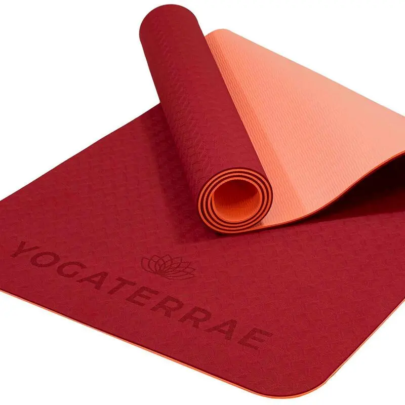 YOGATERRAE Esterilla De Yoga TPE Coral Bordeaux + Correa + Bolsa De Transporte 4 YOGATERRAE Esterilla De Yoga TPE Coral Bordeaux + Correa + Bolsa De Transporte - Imagen 2