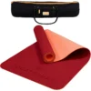 YOGATERRAE Esterilla De Yoga TPE Coral Bordeaux + Correa + Bolsa De Transporte